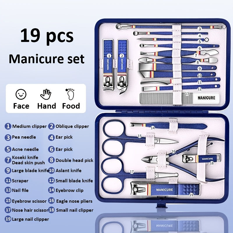 Manicure Set,  Steel Toe Finger Nail Clipper Nail Files Nail Cutter, Personal Care Tools, For Men Women