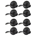 Accent Aged Bronze Privacy Bed/Bath Door Lever (8-Pack)