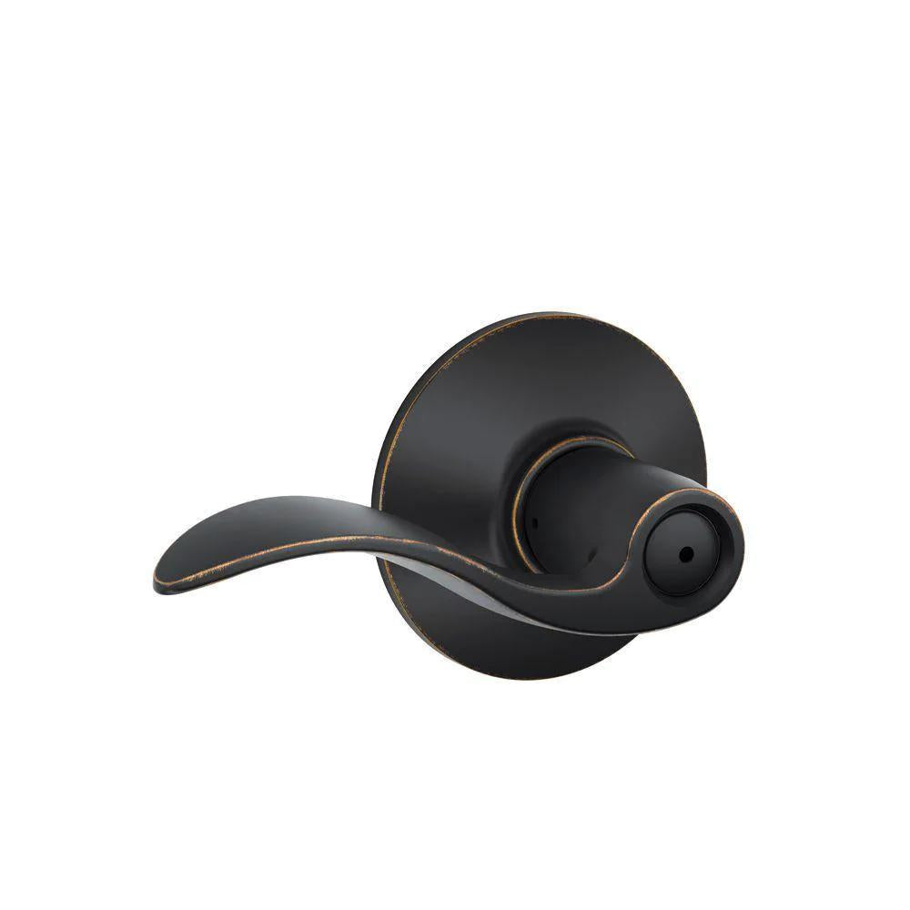 Accent Aged Bronze Privacy Bed/Bath Door Lever (8-Pack)