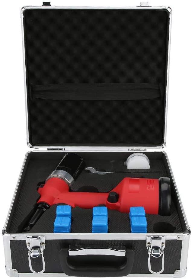 PENFU Wrench Pneumatic Riveter, Automatic Air Riveter Pneumatic Tool kit Pull Nut Air Riveter Nut Tool with 6 Nut Head Lubricating Grease and 3 Hex Wrench Hand Repair Tool