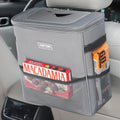 HOTOR Car Trash Can, 3-Gallon Ultra-Large Car Garbage Can, 100% Leakproof &amp; Waterproof Trash Can for Car, Multipurpose Car Trash Bin with Adjustable Straps, Magnetic Buckles, Mesh Pockets (Gray)
