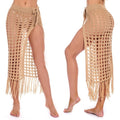 sheer beach maxi knit skirt