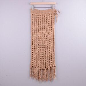 sheer beach maxi knit skirt