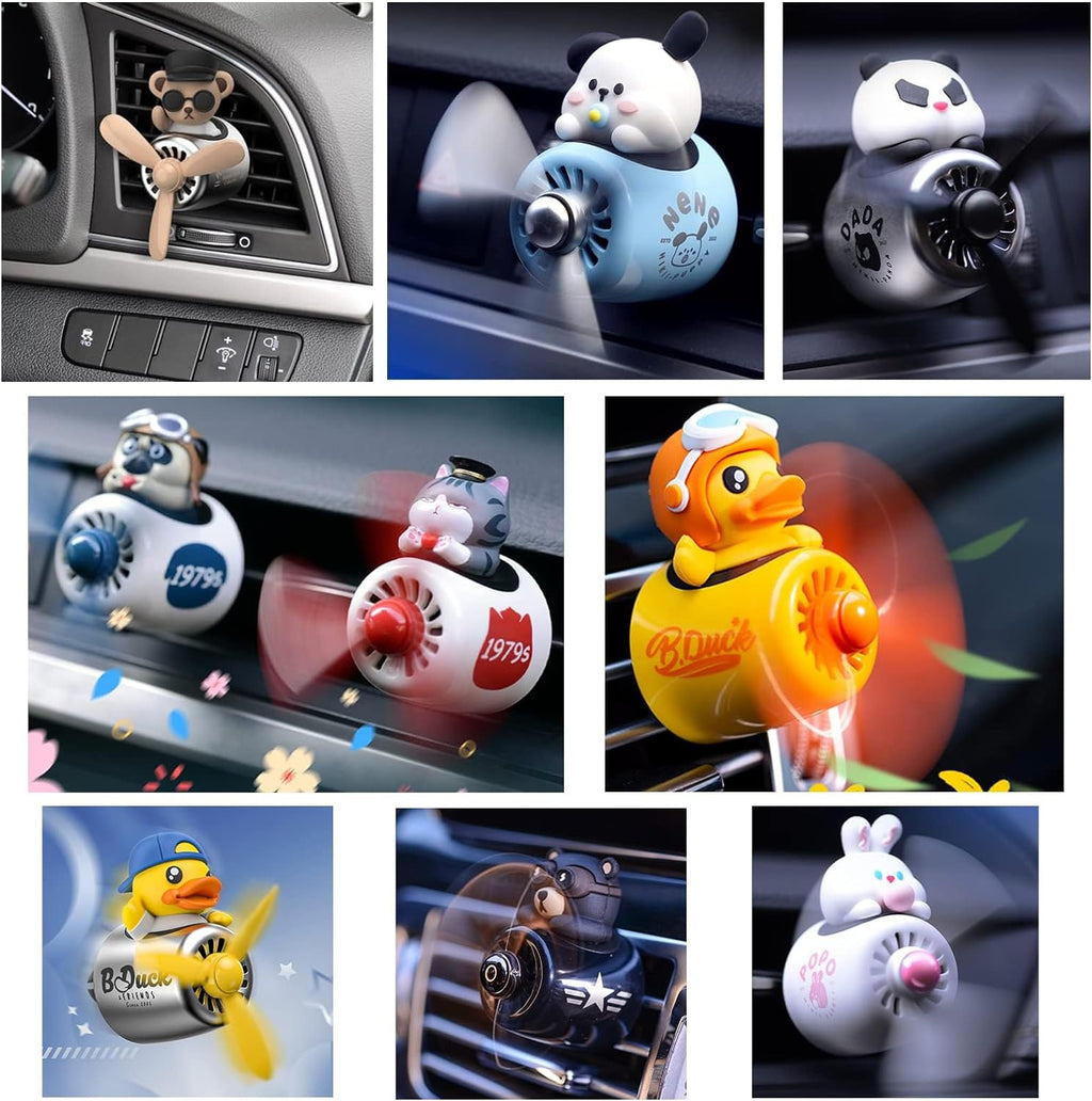 Cacacece Car Air Fresheners Pilot Car Air Outlet Car Perfume Fragrance Car Air Vent Clip Freshener Refills (6 Packs-Jasmine)