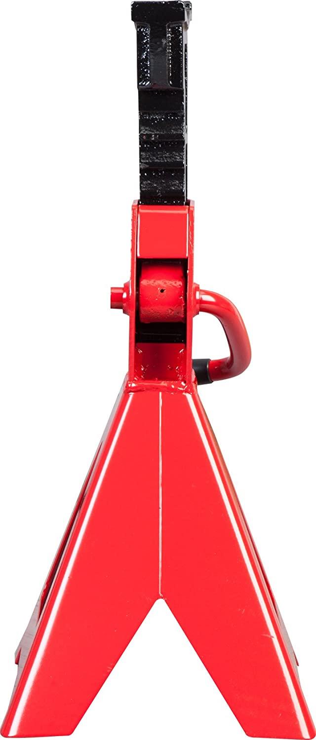 BIG RED T46202 Torin Steel Jack Stands: 6 Ton (12,000 lb) Capacity, Red, 1 Pair