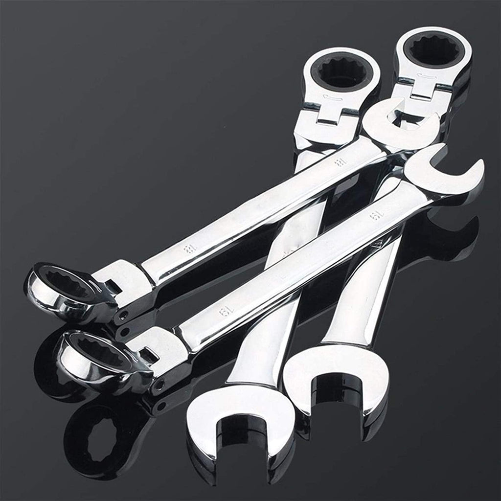 CHENTAOMAYAN Hardware Ratcheting Box Combination Wrenches Ratchet Head 72T Steel for Car Repair Ring Spanner one Set of Key Hand Tools Tool Kits (Color : 12pcs 8 19)