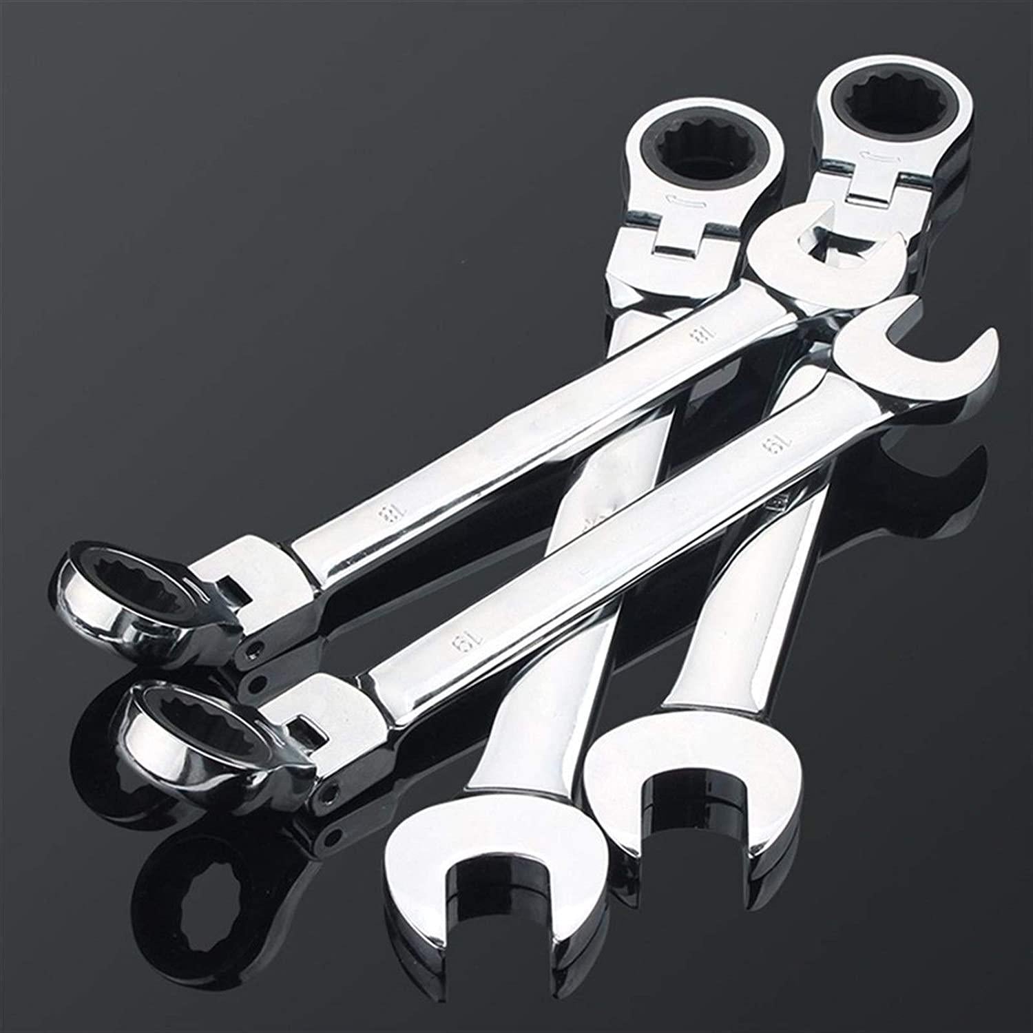 CHENTAOMAYAN Hardware Ratcheting Box Combination Wrenches Ratchet Head 72T Steel for Car Repair Ring Spanner one Set of Key Hand Tools Tool Kits (Color : 12pcs 8 19)