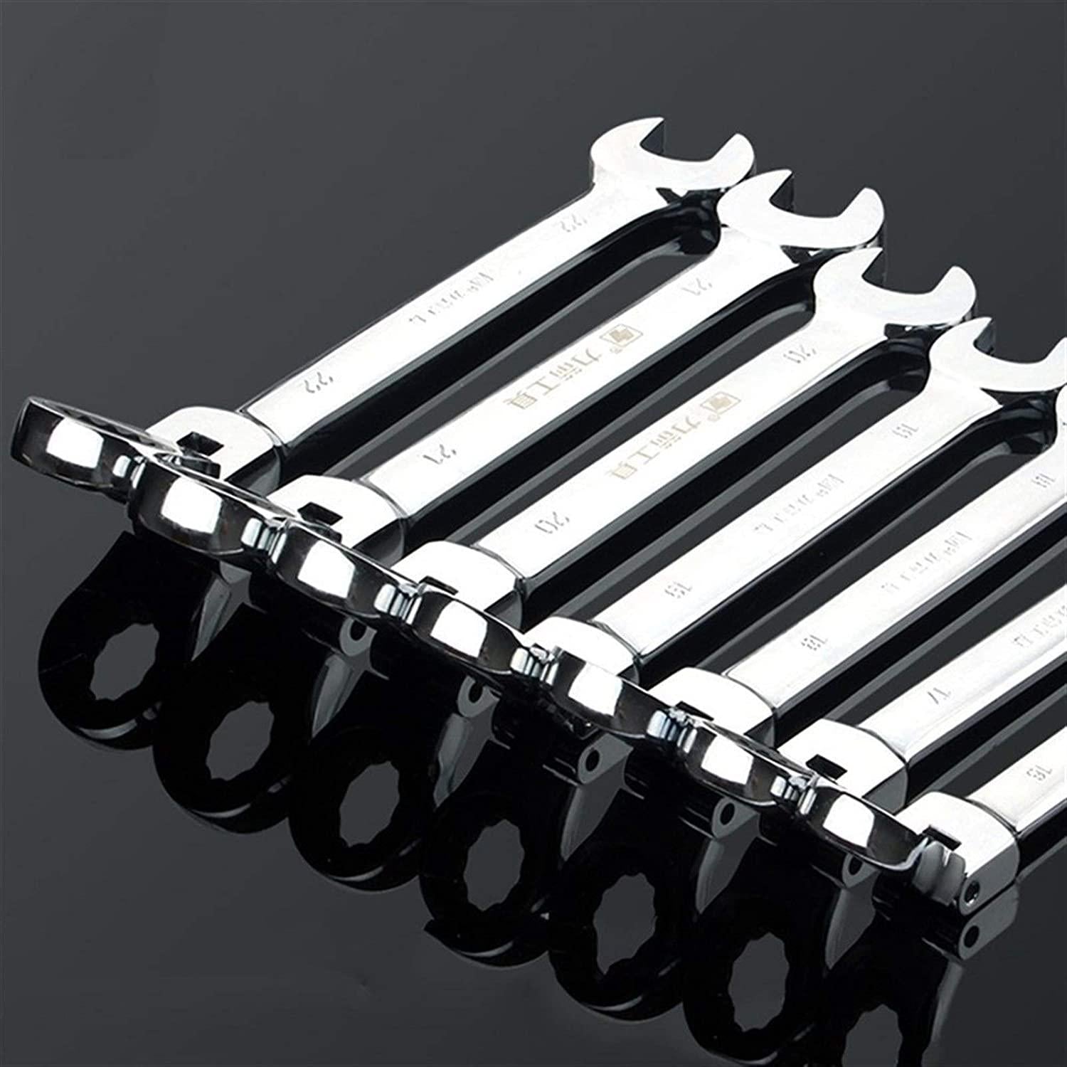 CHENTAOMAYAN Hardware Ratcheting Box Combination Wrenches Ratchet Head 72T Steel for Car Repair Ring Spanner one Set of Key Hand Tools Tool Kits (Color : 12pcs 8 19)