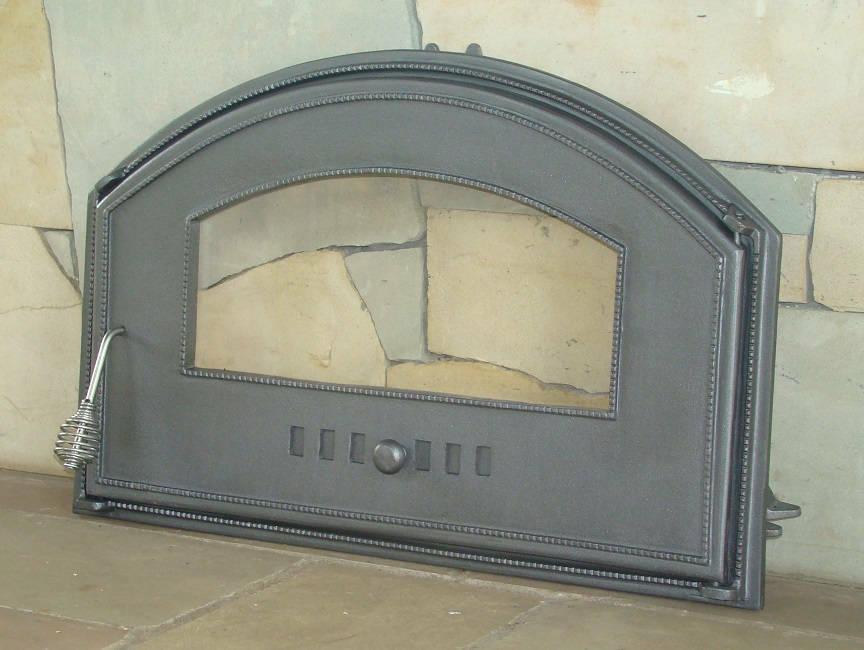 Cast Iron pizza oven door with glass | bread oven doors | 700x460 | Right