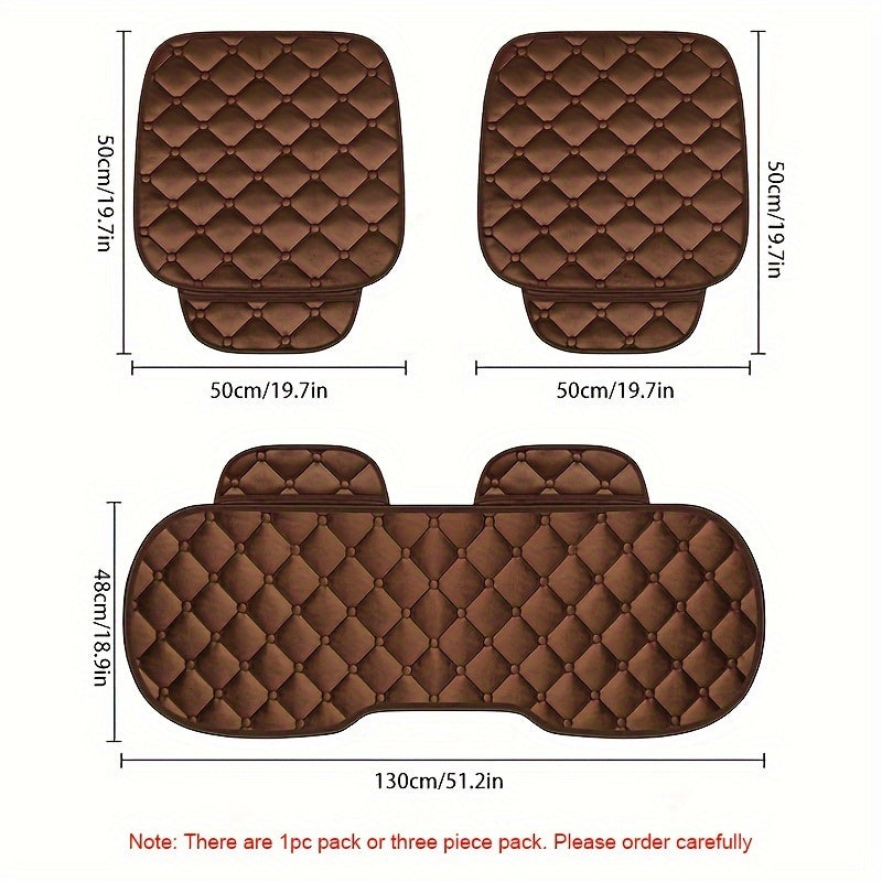 Car cushion winter plush automotive cushion car accessories three sets of single piece warm cushion automotive supplies