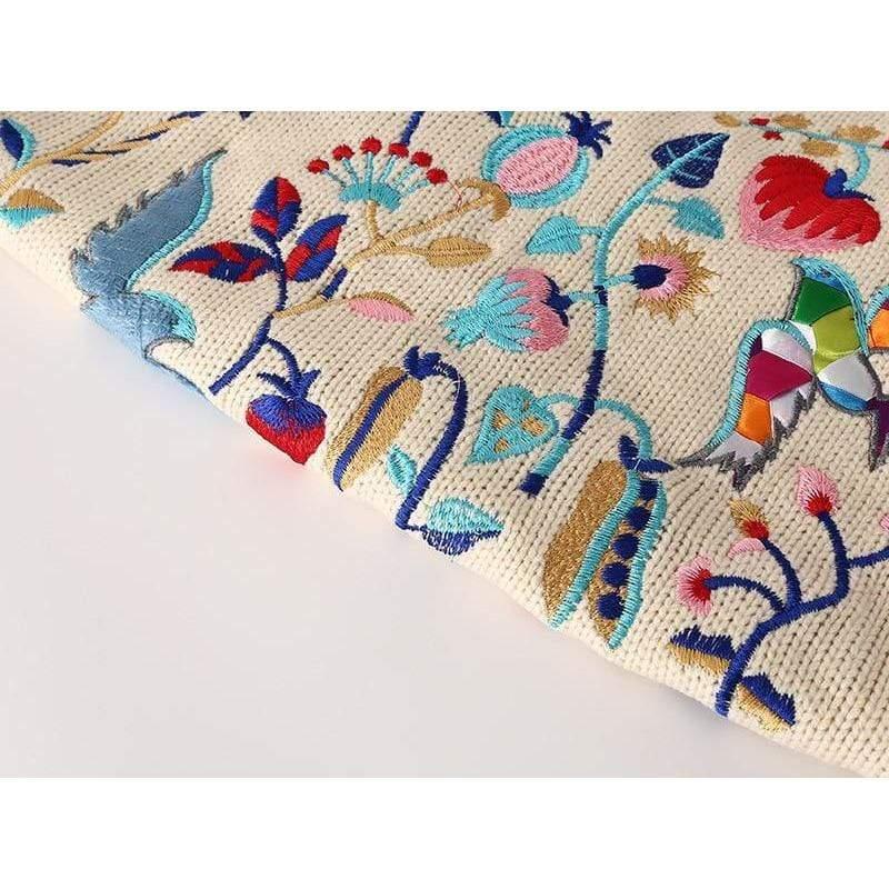 embroidered flower sweater