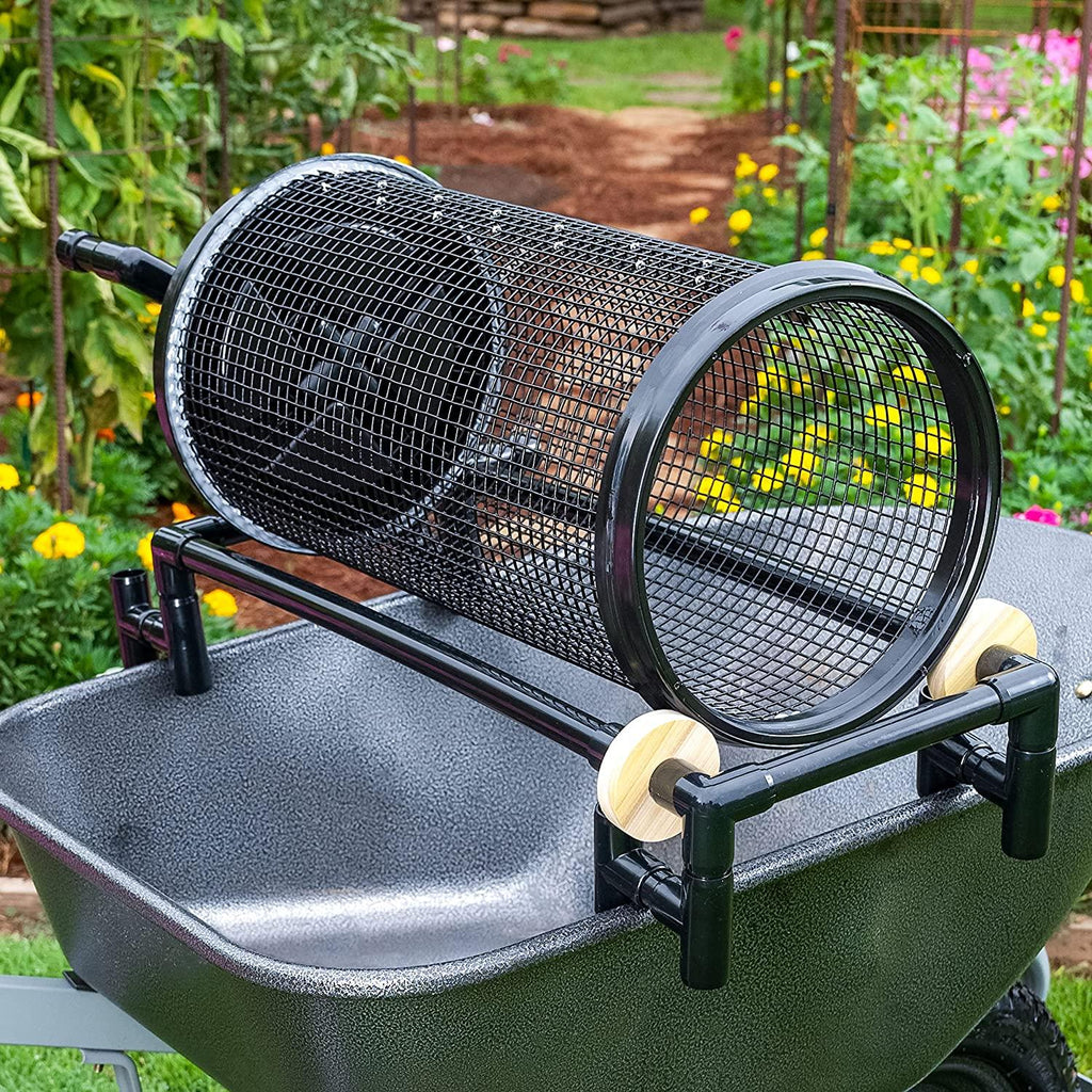 Rolling Garden Sifter with 1/2 in. Screen