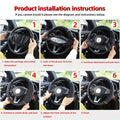 Car Pu Leather Steering Wheel Cover, 14.57-14.96inch Artificial Diamond, Steering Wheel Cover