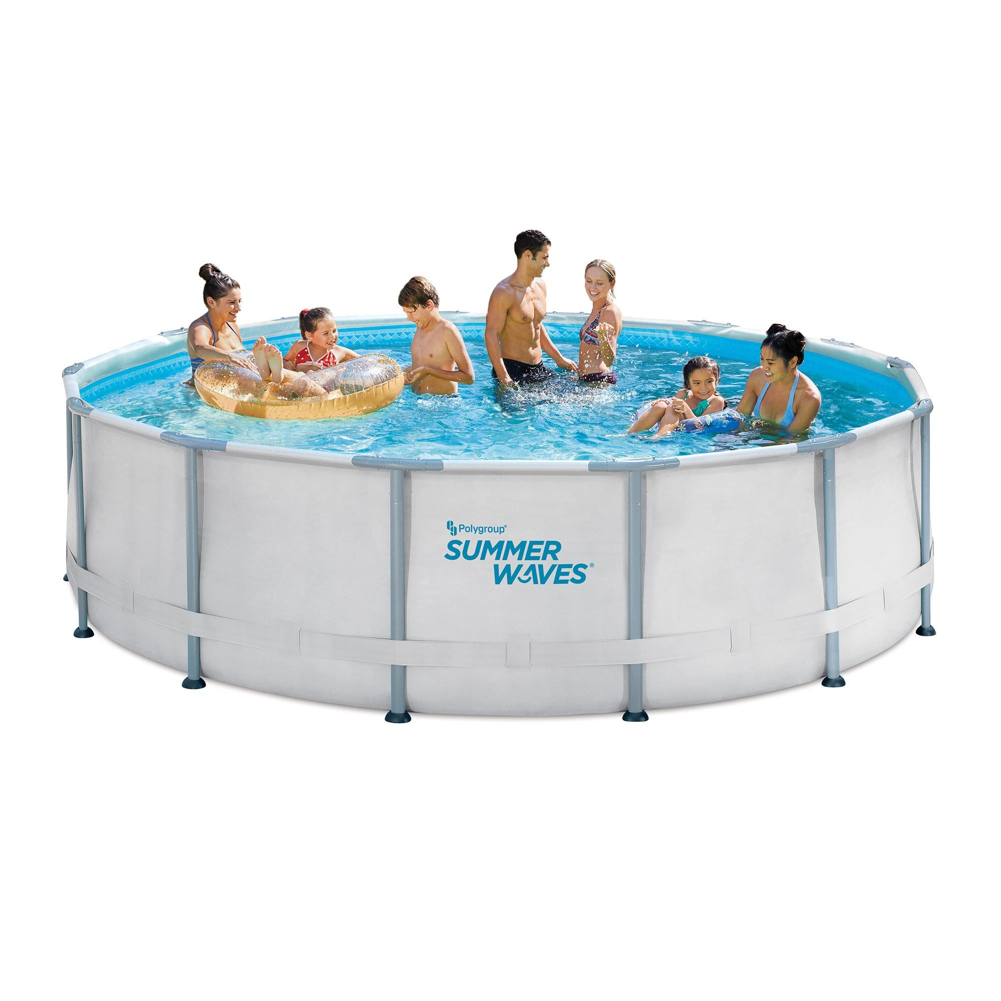 Summer Waves14ft Elite Frame Pool with Filter Pump, Cover, and Ladder