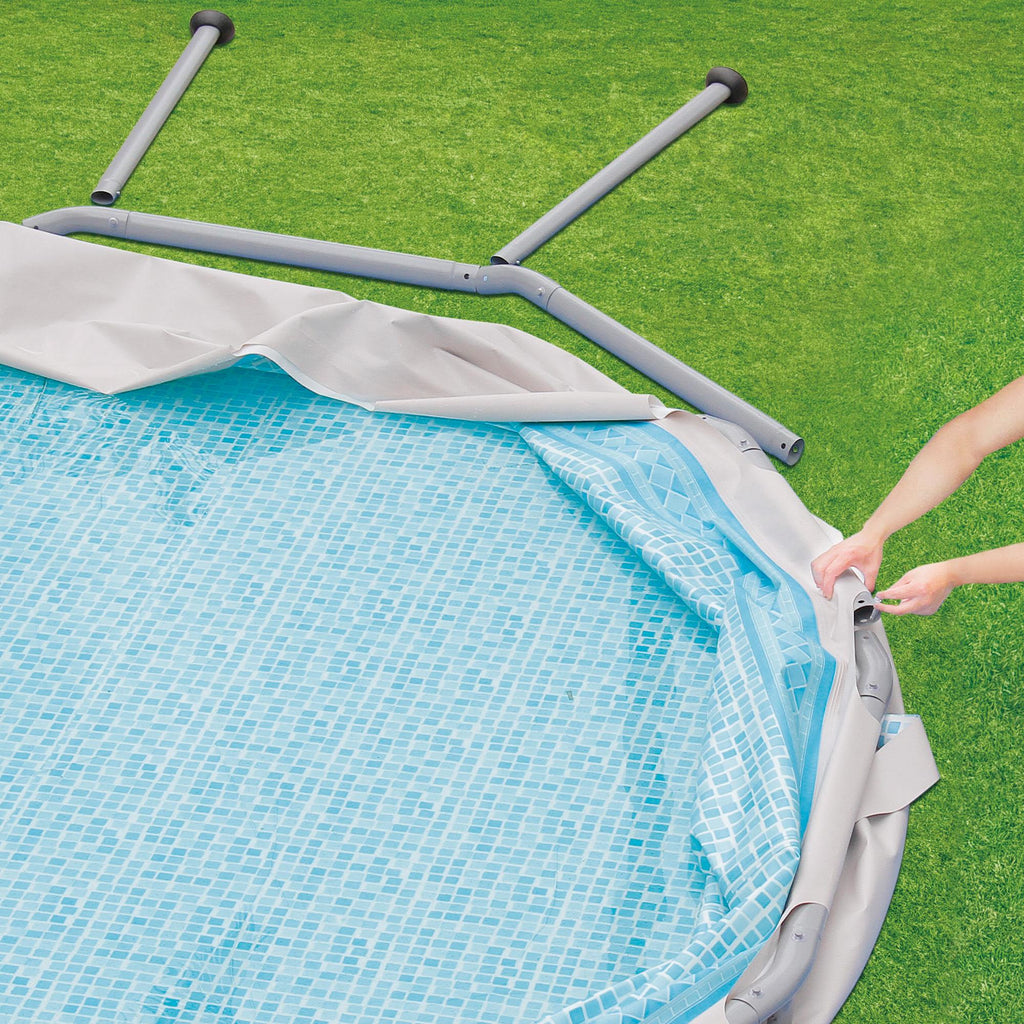 Summer Waves14ft Elite Frame Pool with Filter Pump, Cover, and Ladder