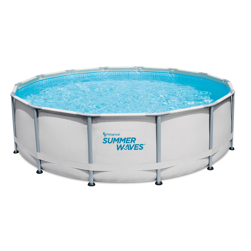 Summer Waves14ft Elite Frame Pool with Filter Pump, Cover, and Ladder