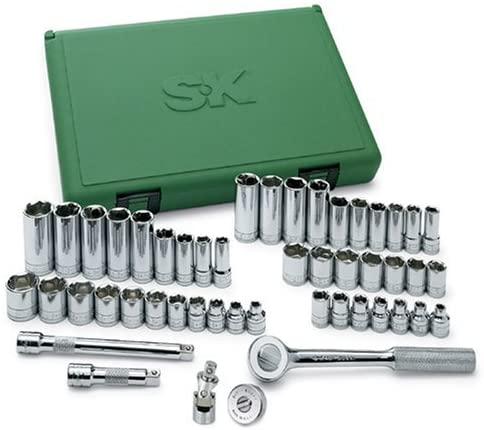 SK 94549 3/8-Inch Drive 6-Point Fractional/Metric Socket Set, 49-Piece by SK Hand Tool