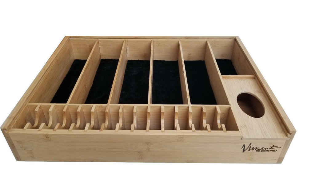 Vincent Nostalgic Barber Clipper Trimmer Blade Tool Case Vt10151 Wood
