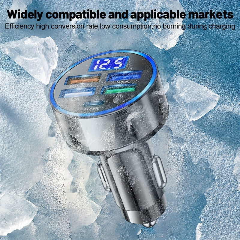 PD + QC 3.0 Fast Charging Car Phone Charger Adapter 4 Ports Usb Car Charger Type C PD  Char3.0 Car Charger