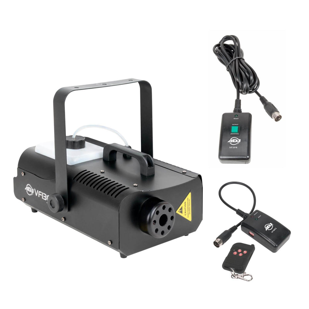 American DJ 1300 Watt 2.3 L Tank Mobile Fog Machine w/ Remote Controls (4 Pack)
