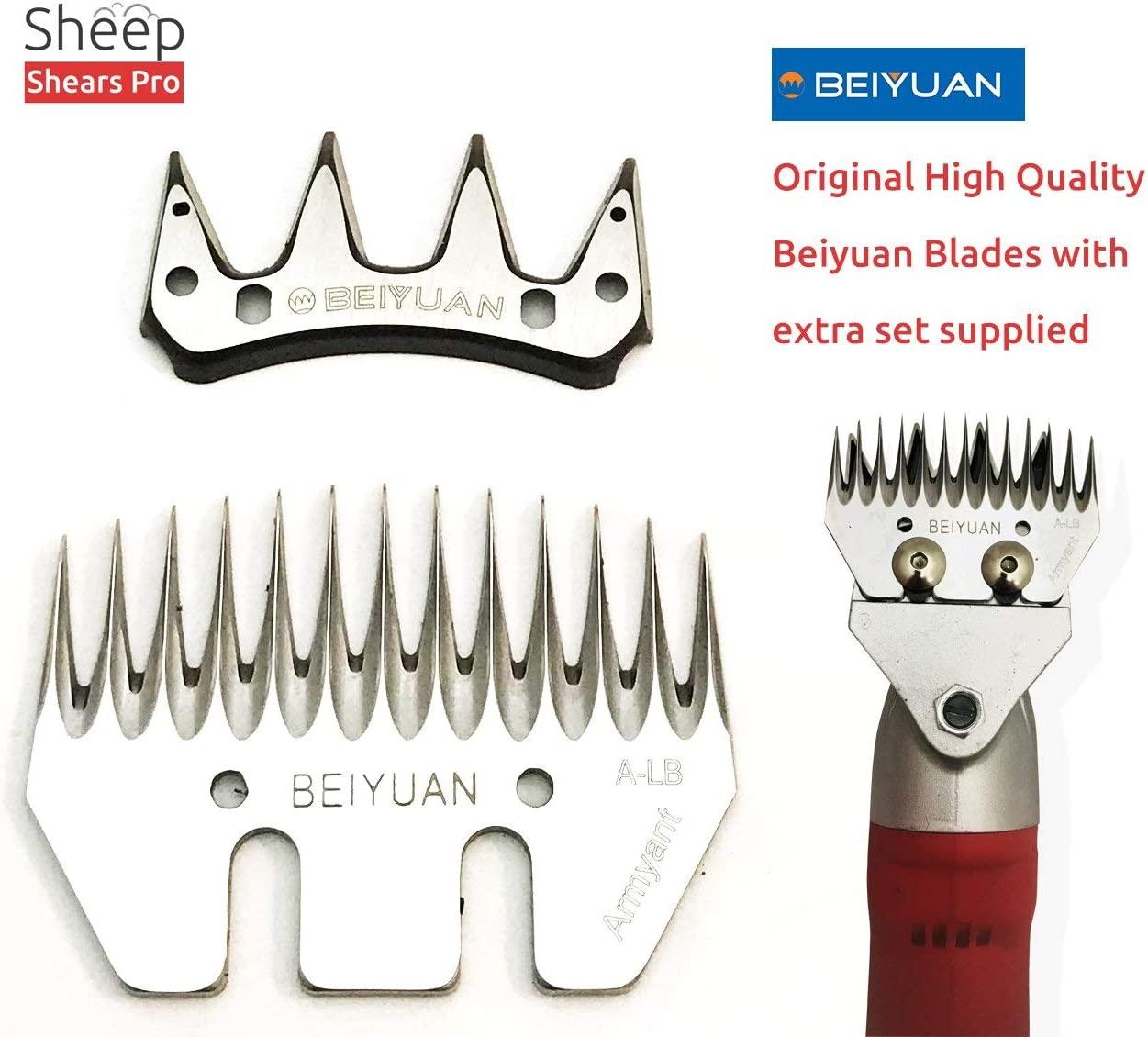 Sheep Shears Pro 110V 500W Professional Heavy Duty Electric Shearing Clippers with 6 Speed, for Shaving Fur Wool in Sheep, Goats, Cattle, and Other Farm Livestock Pet, with Grooming Carrying Case CE