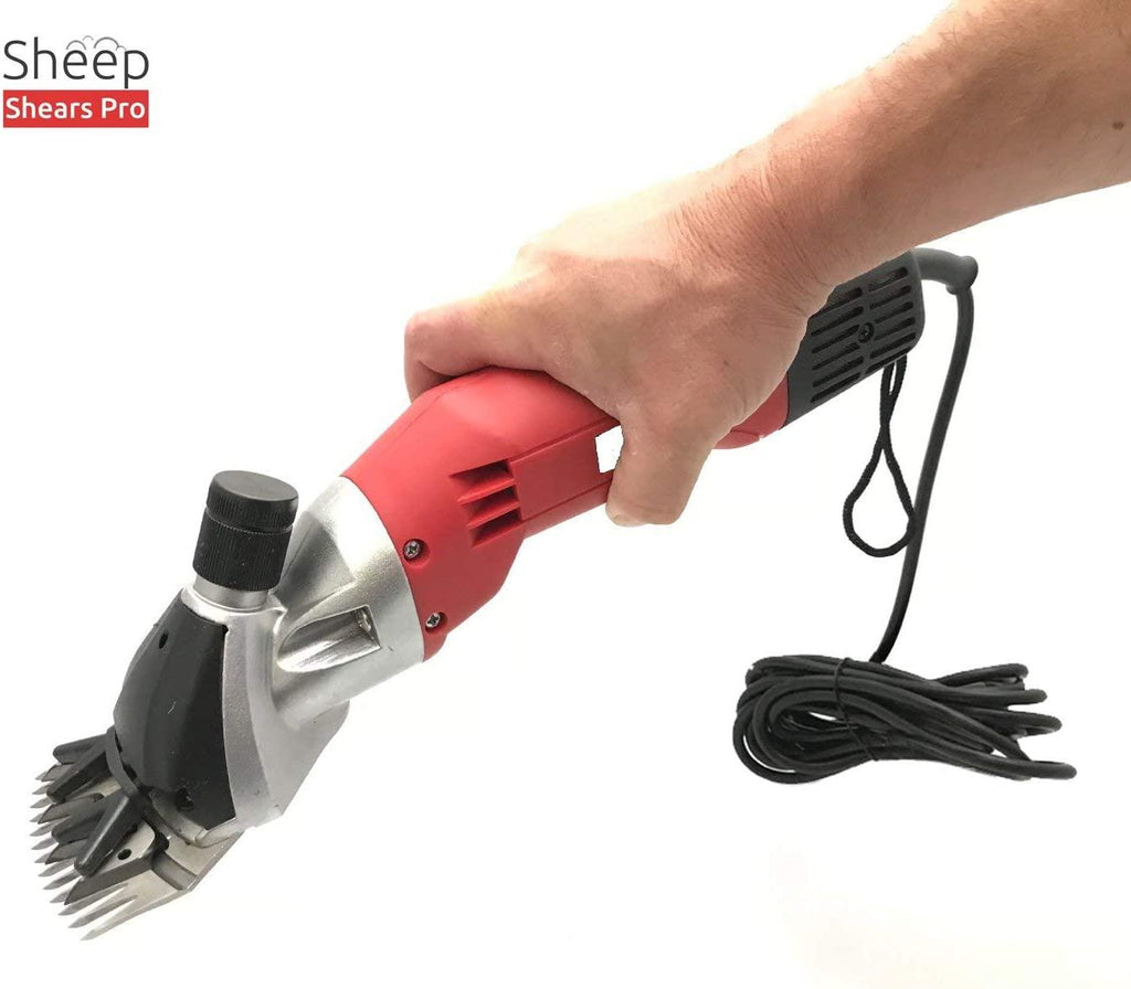 Sheep Shears Pro 110V 500W Professional Heavy Duty Electric Shearing Clippers with 6 Speed, for Shaving Fur Wool in Sheep, Goats, Cattle, and Other Farm Livestock Pet, with Grooming Carrying Case CE