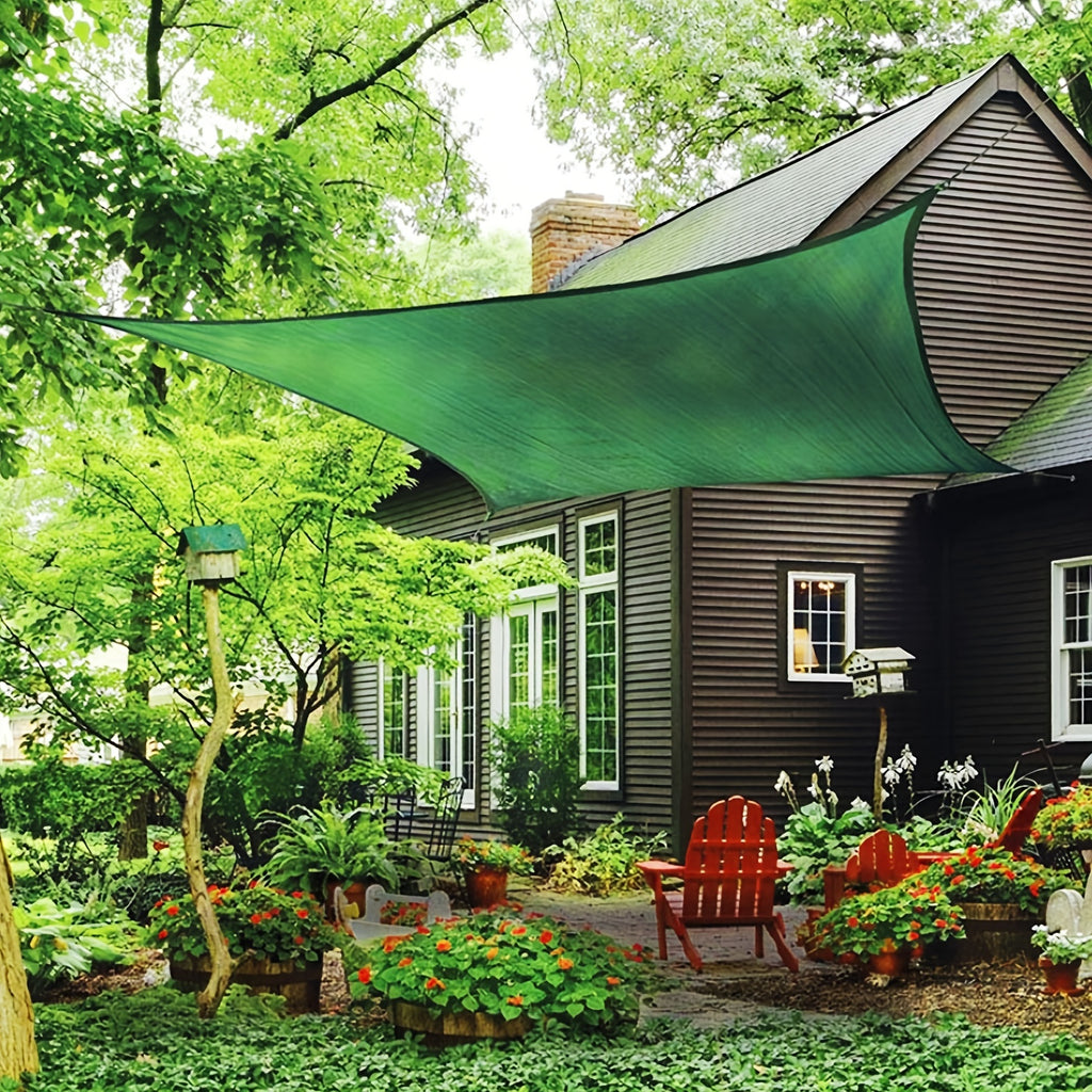 Keep Cool And Protected With This Green Sun Shade Cloth - Perfect For Balconies, Courtyards, And RV Camping