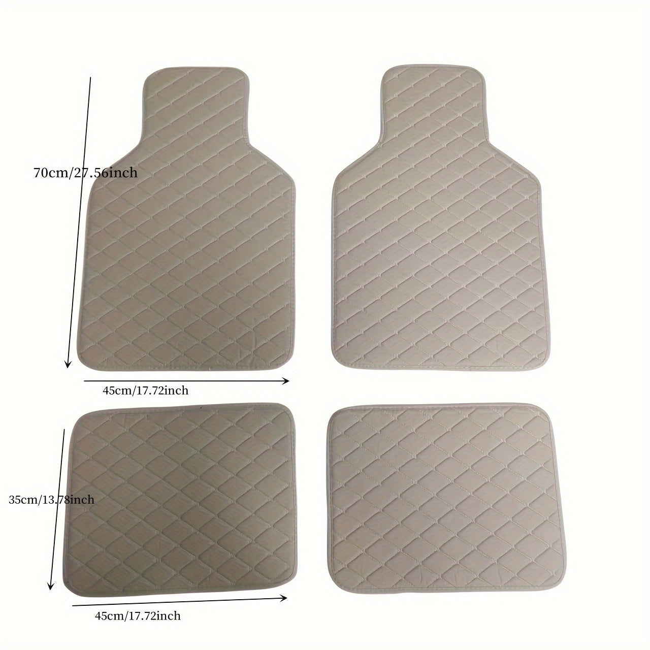 Upgrade Your Car With 4pcs Universal Waterproof Leather Car Floor Mats - Front &amp; Rear Full Set!