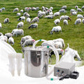 MINYULUA 5L Goat MilMachine, Pulsation Vacuum Pump Sheep Electric Milker, Automatic Portable Livestock MilSupplies Equipment with  Steel Bucket
