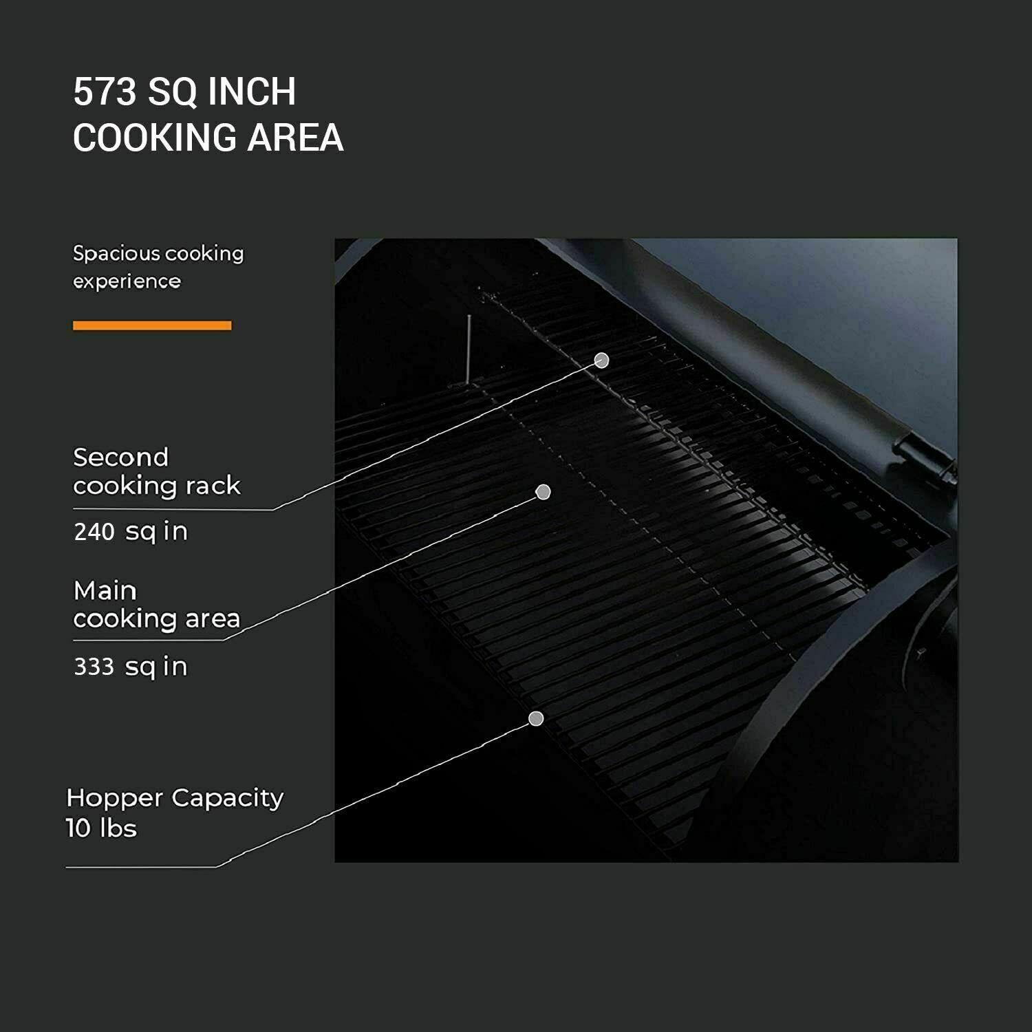 Pellet BBQ Grill 8 in 1 Grill Smoker Outdoor 600sq in CooArea