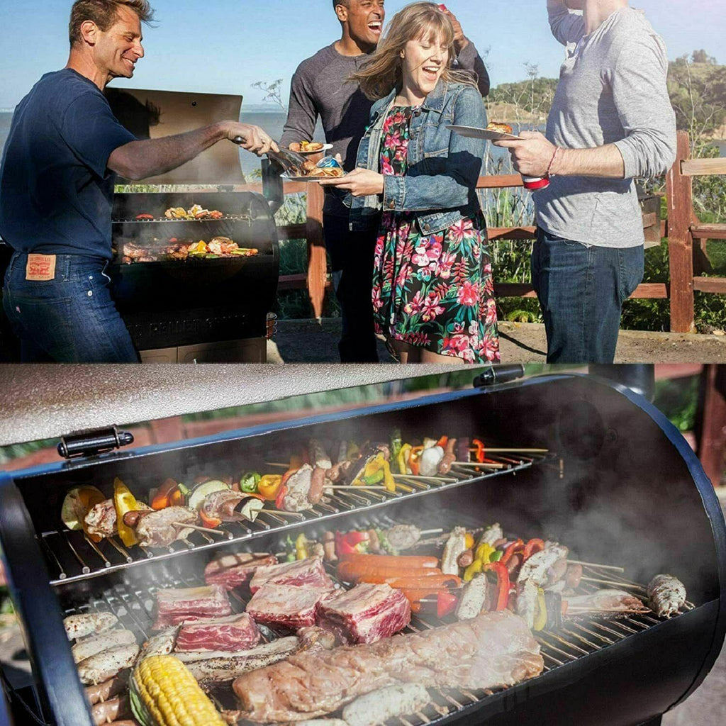 Pellet BBQ Grill 8 in 1 Grill Smoker Outdoor 600sq in CooArea