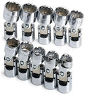 S K Hand Tools SKT3911 10 Piece 3/8" Drive 12 Point Metric Flex Socket Set