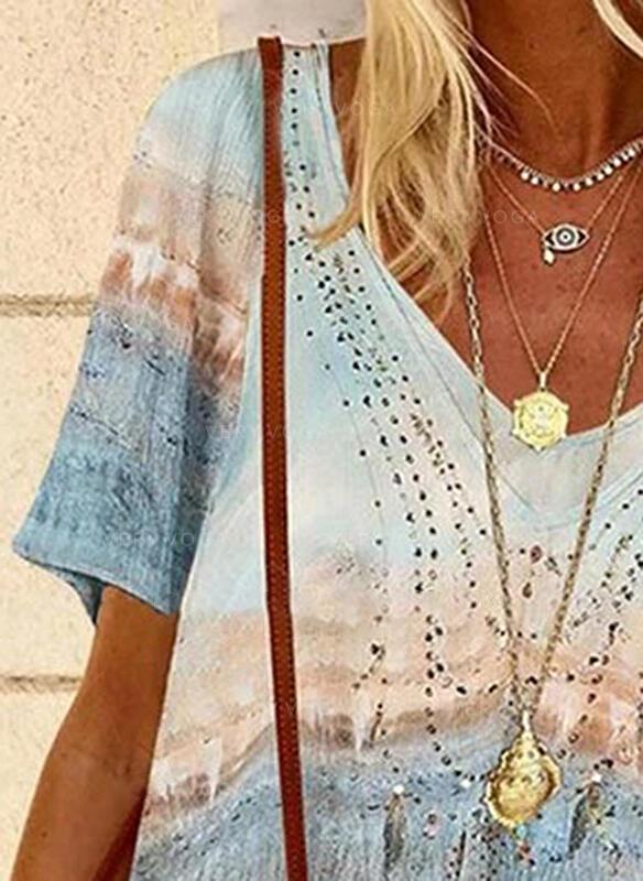 Casual Printed Short-sleeved T-shirt