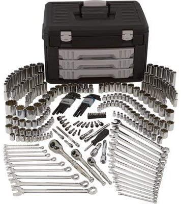 Klutch Mechanic's Tool Set - 245-Pc. 1/4in. 3/8in. and 1/2in. Drive