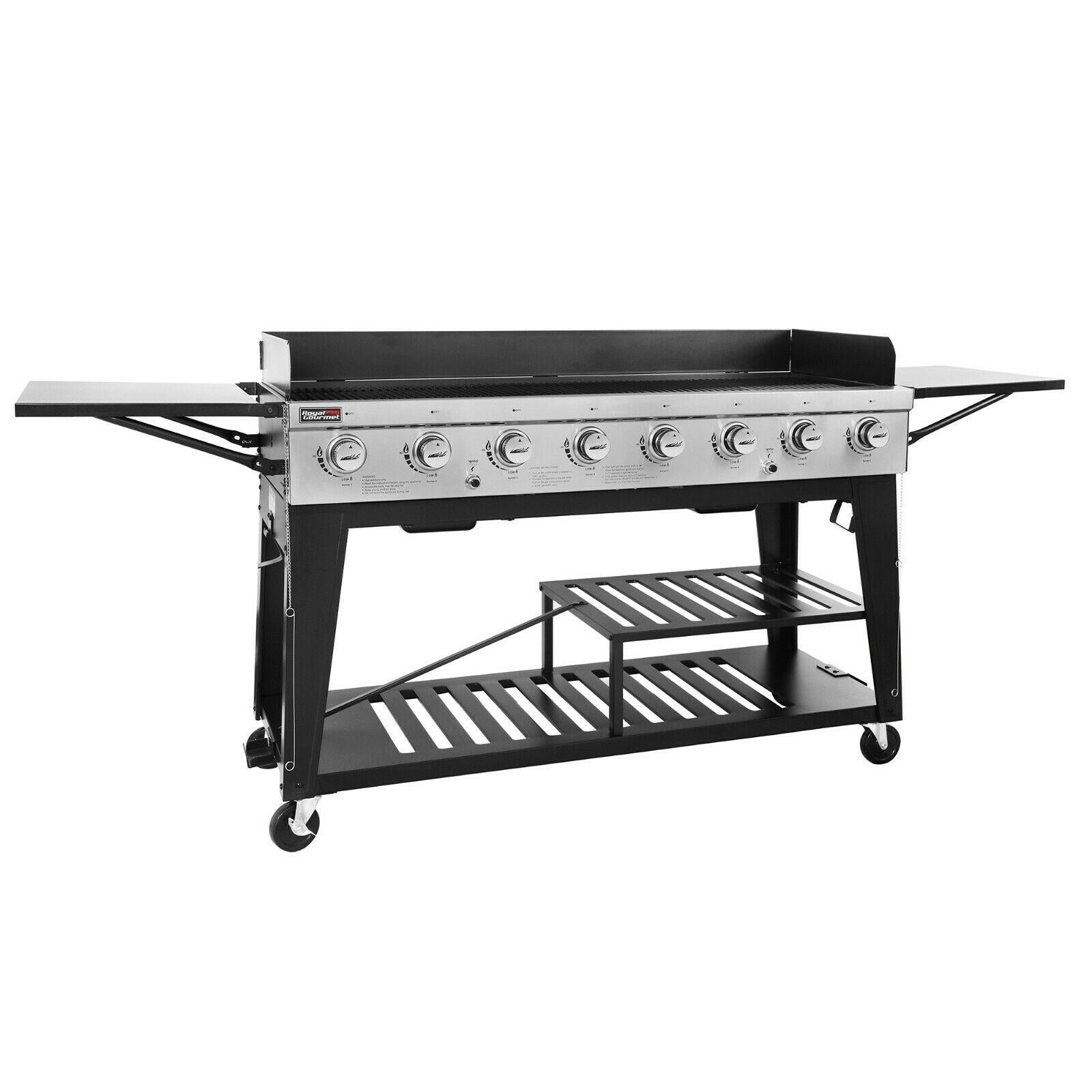8-Burner LarEvent Propane Gas Grill Griddle Outdoor BBQ GB8000