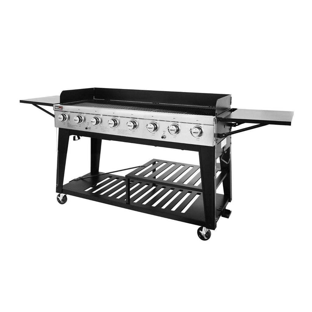 8-Burner LarEvent Propane Gas Grill Griddle Outdoor BBQ GB8000