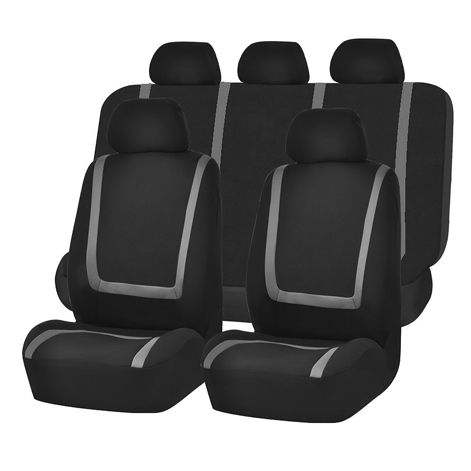 Universal Fit Car Seat Cover Full Set For Front And Rear 9 Pieces Pack Fit Most Cars
