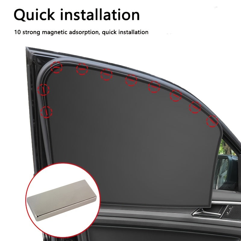 Keep Your Car Cool And Protected With Our Universal Magnetic Suction Window Sunshade!