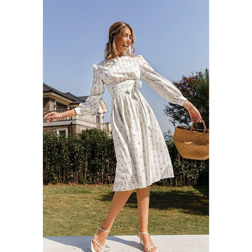elegant high waist floral maxi dress