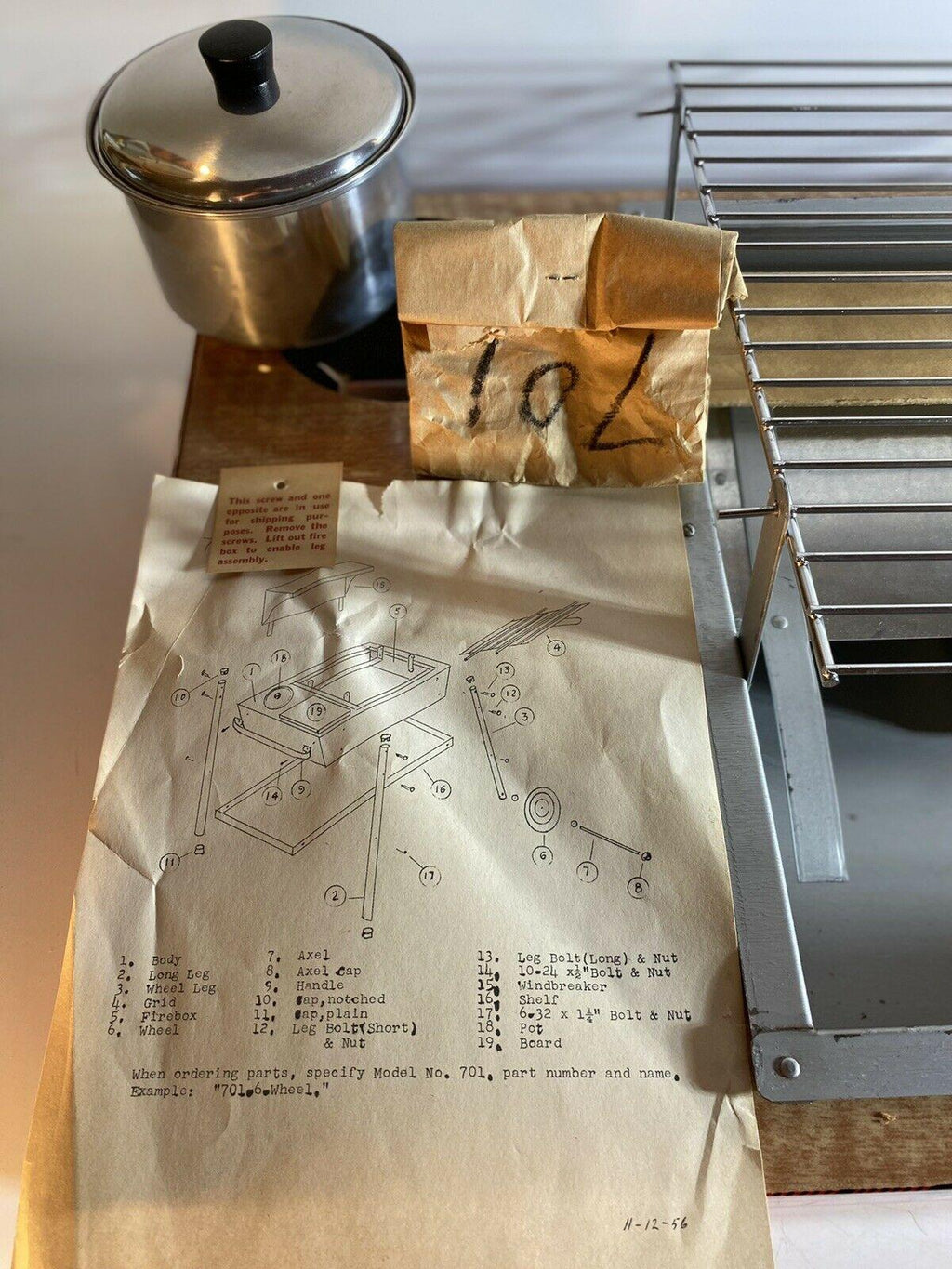 NOS/Rare~Never Used~~Mid-Century~  Kook-out BBQ grill/Stove 1956!