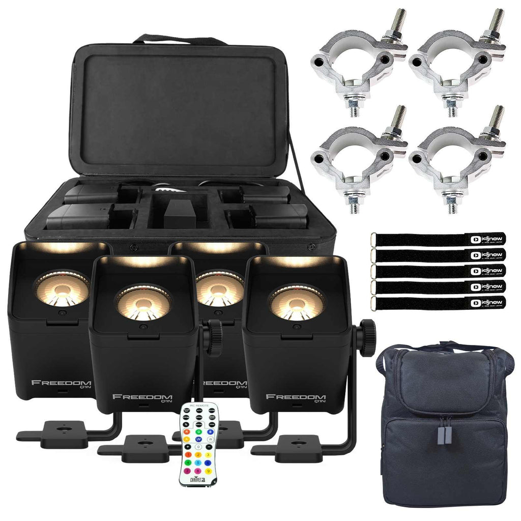 Chauvet DJ Freedom Q1N Pin Spot RGB+WW Light System with Protective Transport Case Package