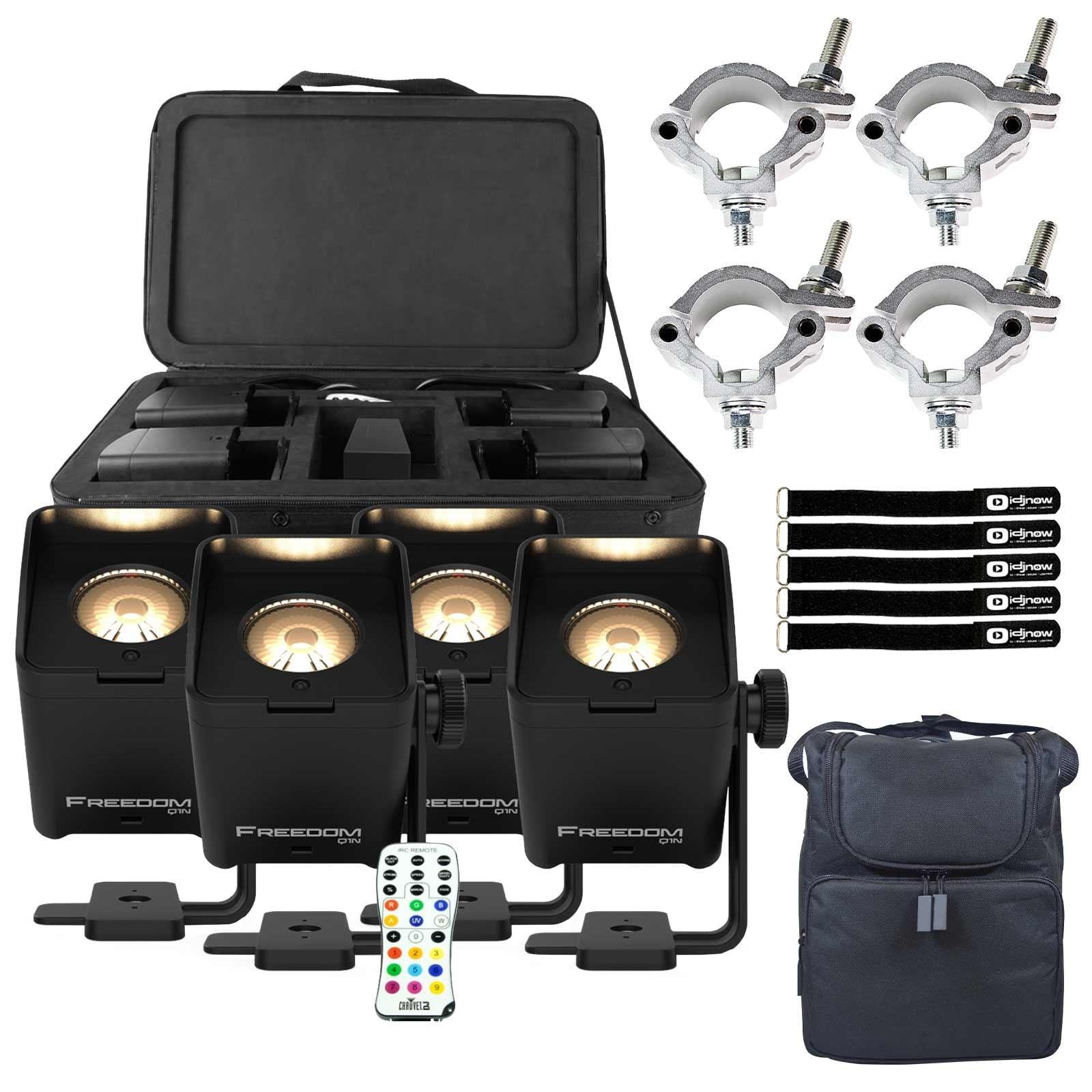 Chauvet DJ Freedom Q1N Pin Spot RGB+WW Light System with Protective Transport Case Package