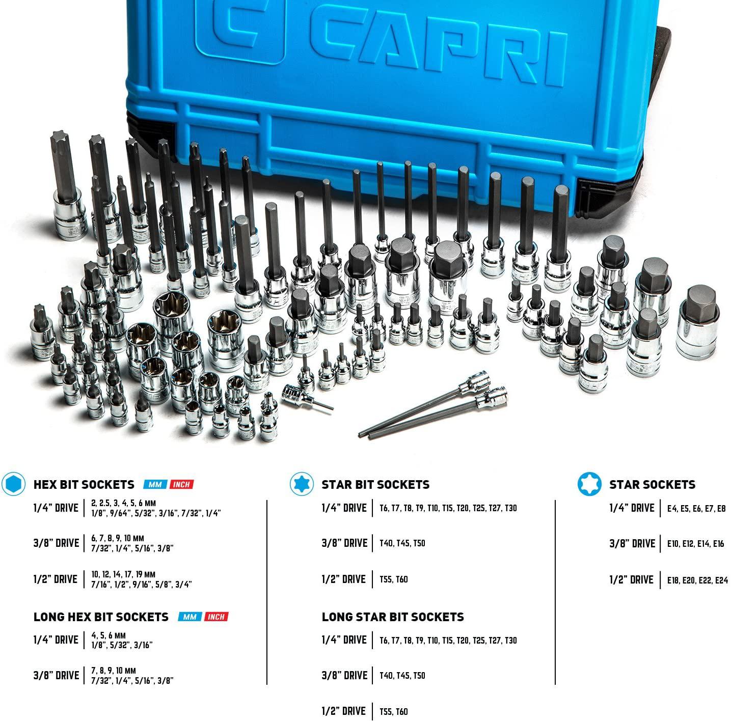 Capri Tools  Bit Socket Set, Advanced Series, 88-Piece (30500-88MS)