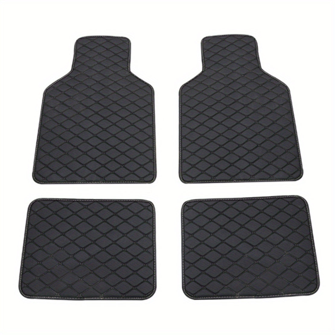 Upgrade Your Car With 4pcs Universal Waterproof Leather Car Floor Mats - Front &amp; Rear Full Set!