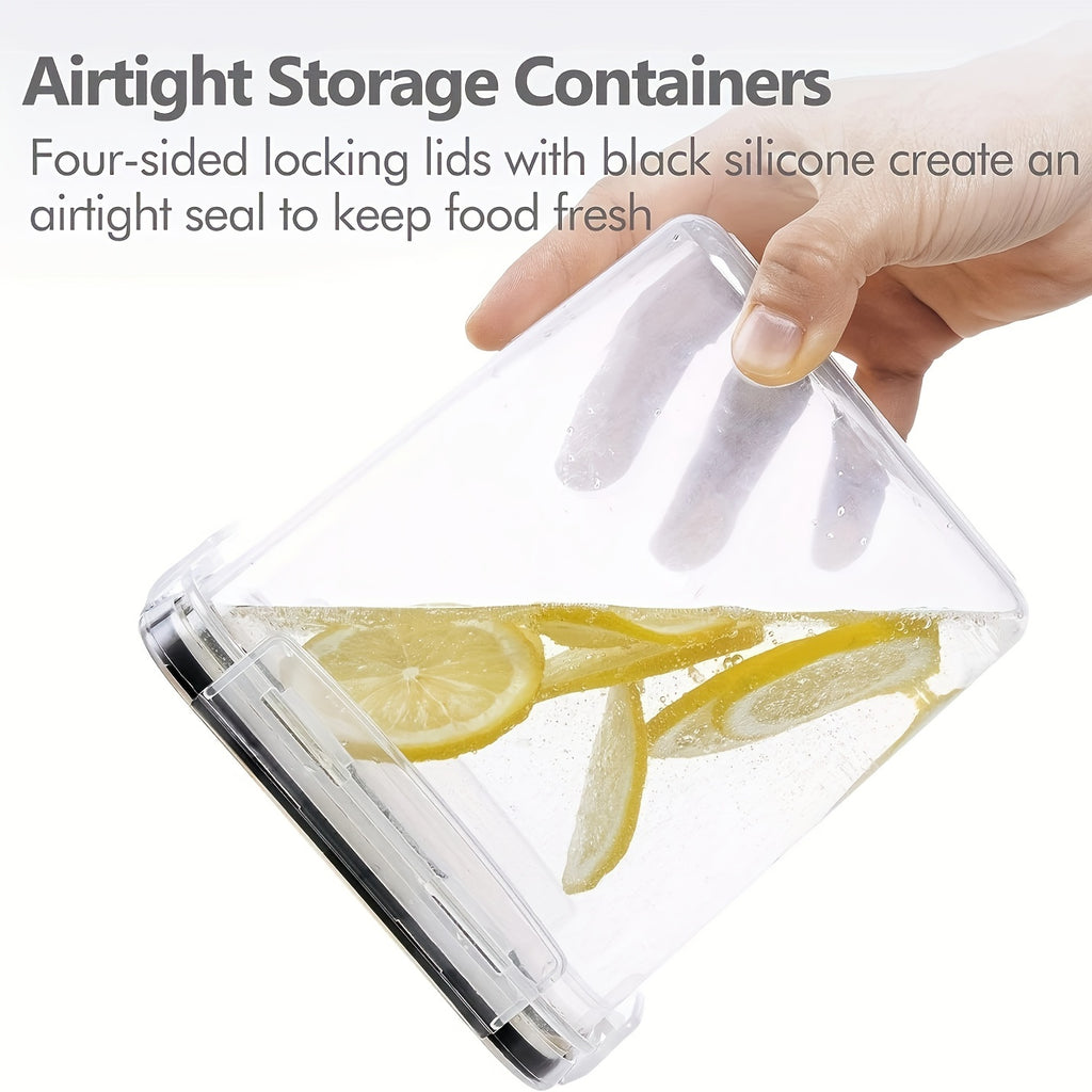 24pcs Airtight Food StoraContainers With Lids, BPA Kitchen StoraContainers For Dry Food, Flour And Sugar, With Lables &amp; Marker Pen