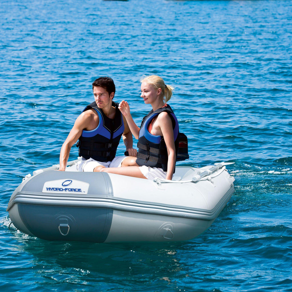 Hydro Force 110 Inch Caspian Pro Inflatable Boat Set with Oars and Pump