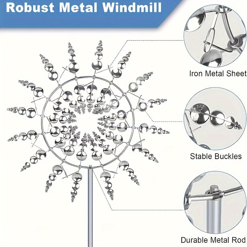 Unique And Amazing Metal Wind Spinner 3D Wind Catcher Metal Outdoor Patio Decor Metal Windmill Spinner For RV Outdoor Garden