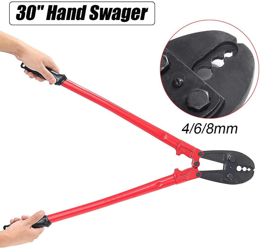 No branded Pliers 30" for 4/6/8/mm Hand Swager Swaging Crimping Tool Pliers Household Tool Home Tool