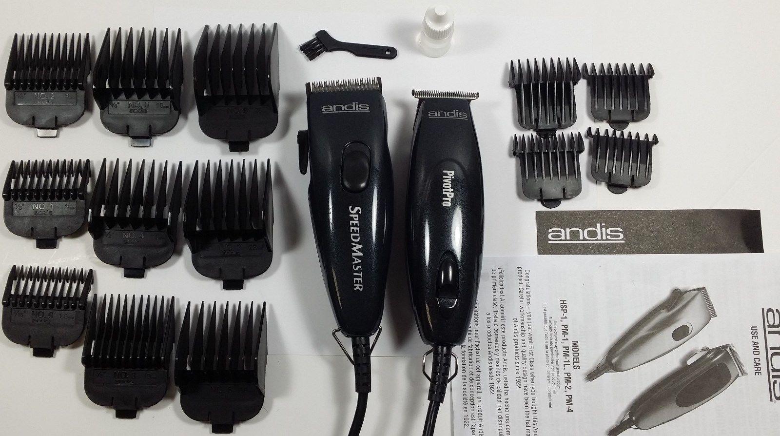 ANDIS BLACK SPEED  CLIPPER+PIVOT PRO MOTOR COMBO W/OIL&NECK DUSTER