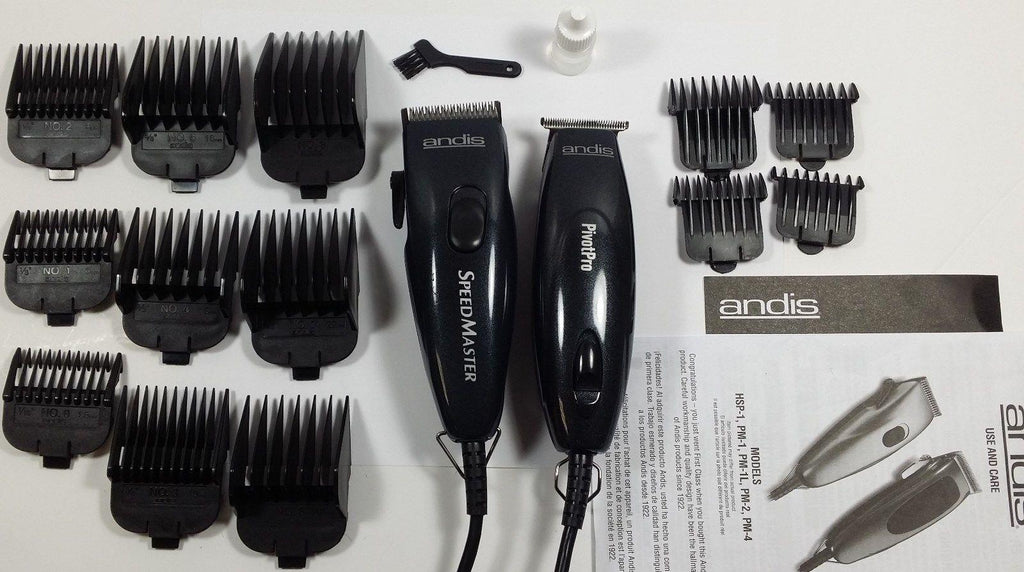 ANDIS BLACK SPEED  CLIPPER+PIVOT PRO MOTOR COMBO W/OIL&NECK DUSTER